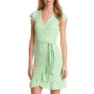 Lilly Pulitzer Bee Print Ruffle Wrap Dress